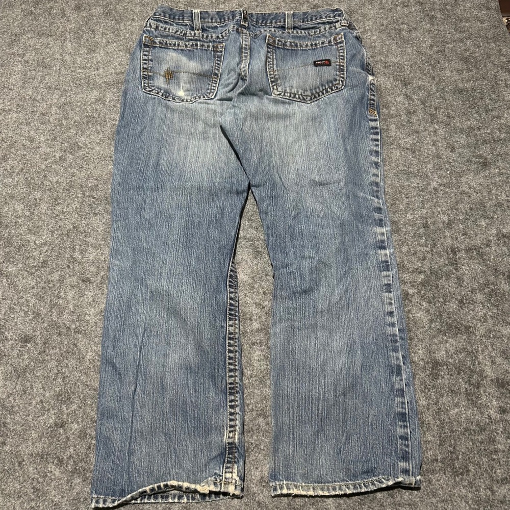Ariat FR M4 Low Rise Boot Cut Flame Resistant Work Jeans Blue 38/32